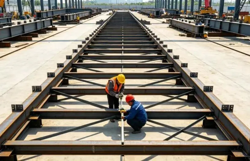 On-Site Steel Structure Assembly + Integral Hoisting Construction Workflow + Mga Pangunahing Pagsasaalang-alang