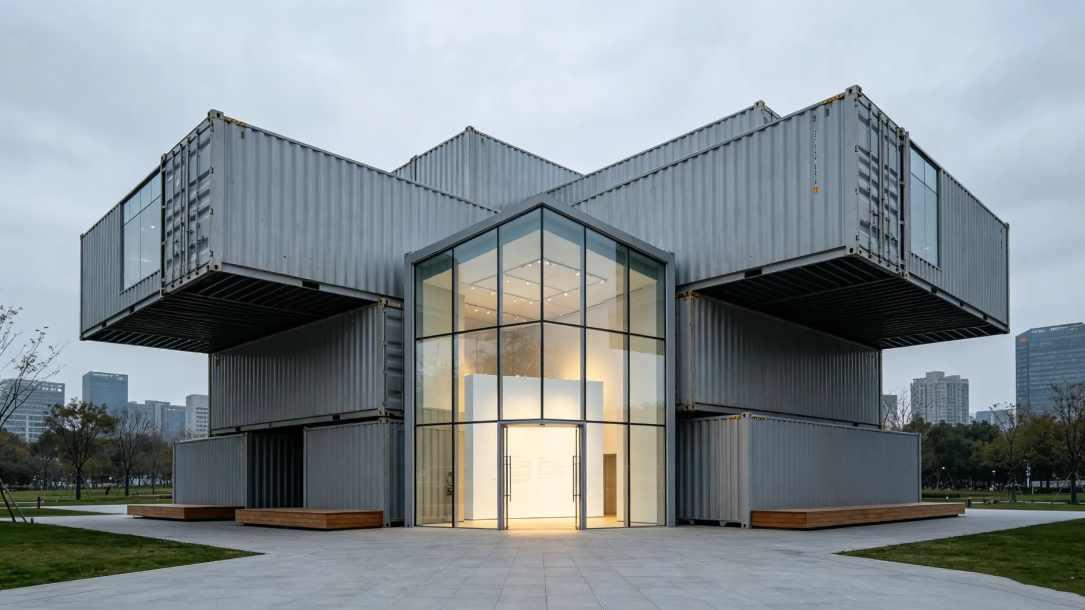 Pagtatayo ng Container Exhibition Hall