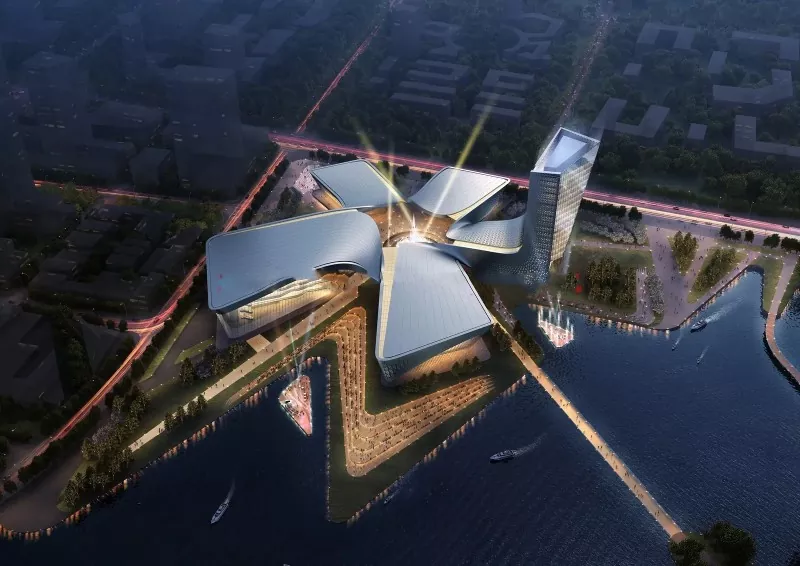 Marangyang Art Exhibition Hall Steel Construction
